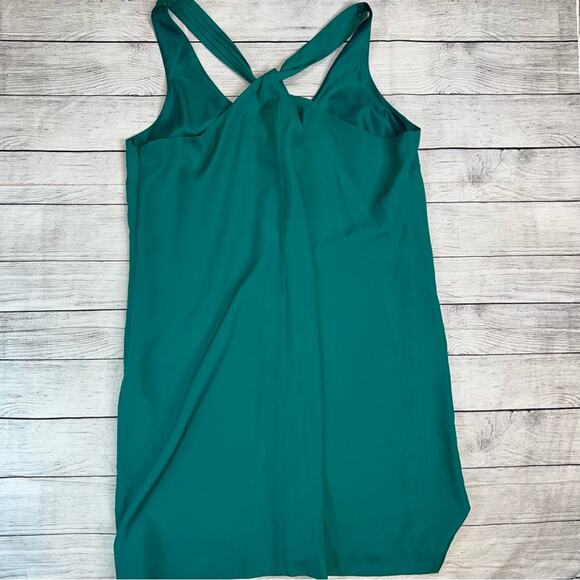 J. Crew NWT Twisted Back Scoop Neck Shift Dress in Green Size 14 - Picture 6 of 8